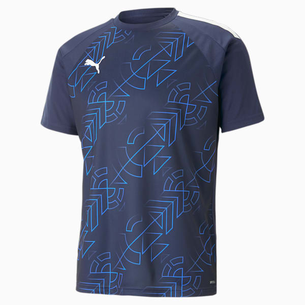 メンズ サッカー TEAMLIGA グラフィック 半袖 シャツ, PUMA Navy-PUMA White