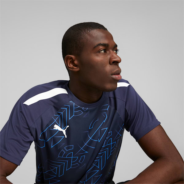 メンズ サッカー TEAMLIGA グラフィック 半袖 シャツ, PUMA Navy-PUMA White