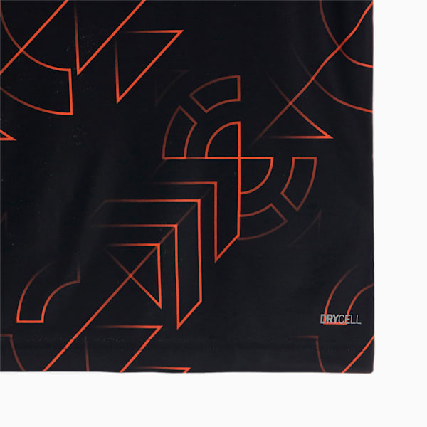メンズ サッカー TEAMLIGA グラフィック 半袖 シャツ, PUMA Black-Ultra Orange