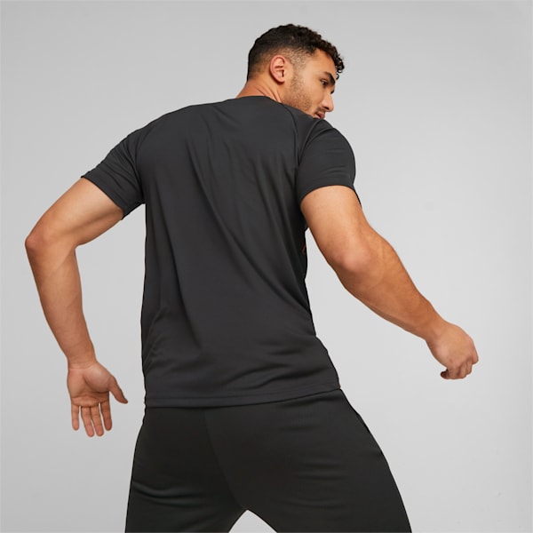 メンズ サッカー TEAMLIGA グラフィック Tシャツ, PUMA Black-Ultra Orange, extralarge-JPN