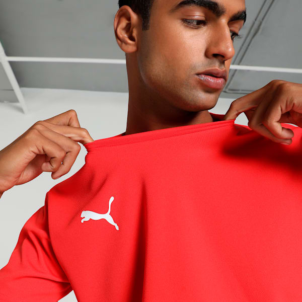 teamRISE Men's Logo Football Jersey, PUMA Red-PUMA White, extralarge-IND