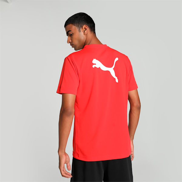 teamRISE Men's Logo Football Jersey, PUMA Red-PUMA White, extralarge-IND