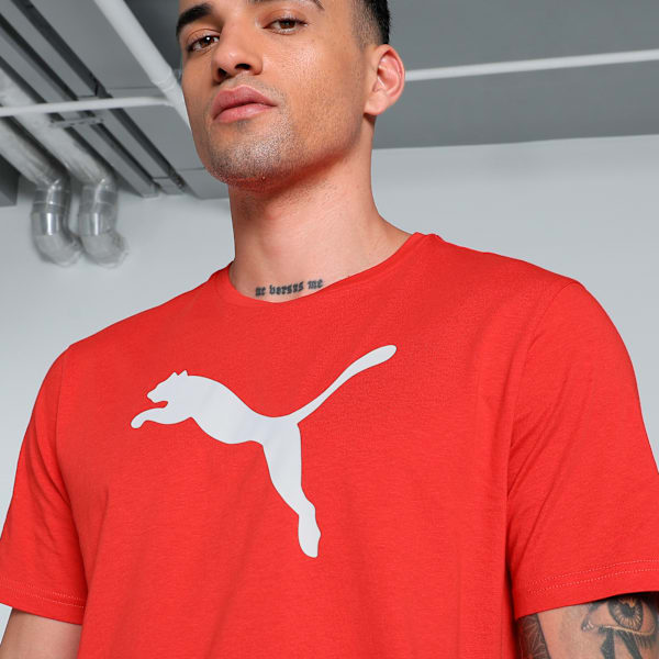 teamRISE Logo Cotton Men's Football Jersey, PUMA Red-PUMA White, extralarge-IND