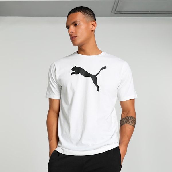 teamRISE Logo Cotton Men's Football Jersey, PUMA White-PUMA Black, extralarge-IND