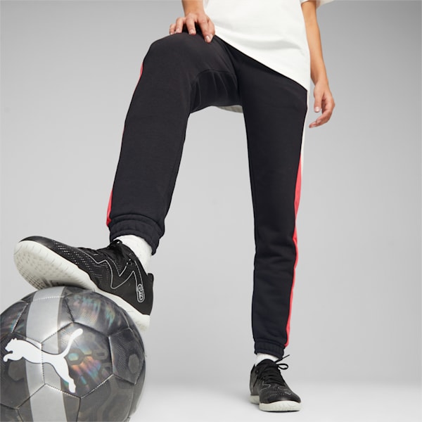 Queen Women's Football Sweat Pants, Electric Blush-Warm White-PUMA Black, extralarge-IND