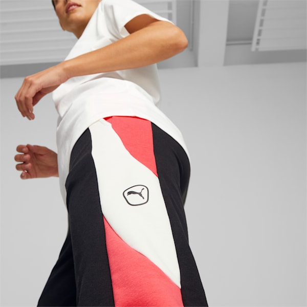 Queen Women's Football Sweat Pants, Electric Blush-Warm White-PUMA Black, extralarge-IND