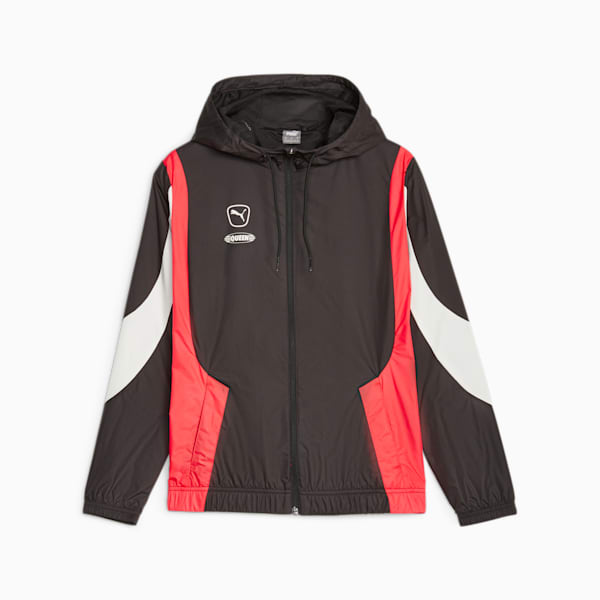PUMA Queen Women's Football Jacket, PUMA Black-Fire Orchid-Warm White, extralarge-GBR