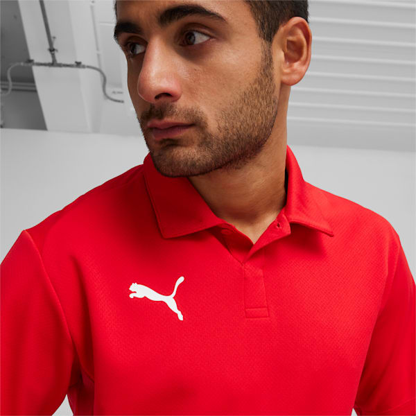 teamGOAL Men's Football Polo, PUMA Red-PUMA White-Fast Red, extralarge-IND