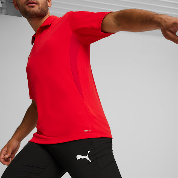 teamGOAL Men's Football Polo, PUMA Red-PUMA White-Fast Red, extralarge-IND