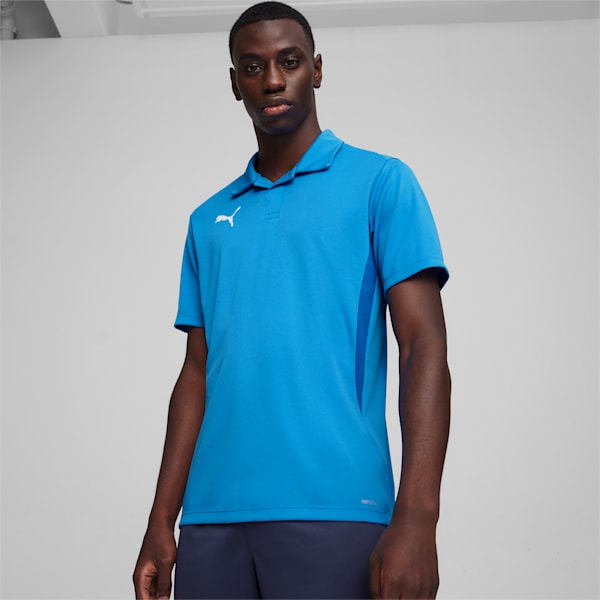 teamGOAL Men's Football Polo, Electric Blue Lemonade-PUMA White-PUMA Team Royal, extralarge-IND