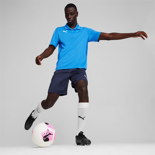 teamGOAL Men's Football Polo, Electric Blue Lemonade-PUMA White-PUMA Team Royal, extralarge-IND