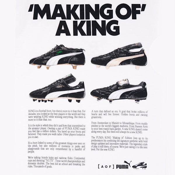 Art of Football 'Making of a King' Men's Tee, PUMA White-PUMA Black, extralarge-GBR