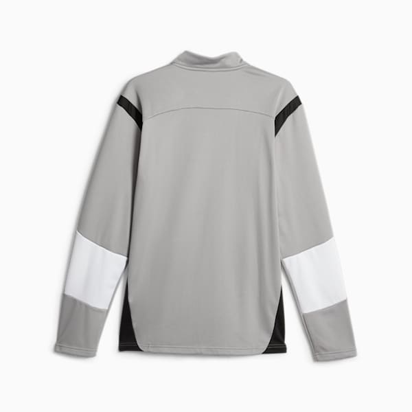 メンズ サッカー キング プロ 1/4 ジップトップ, Concrete Gray-PUMA White, extralarge-JPN