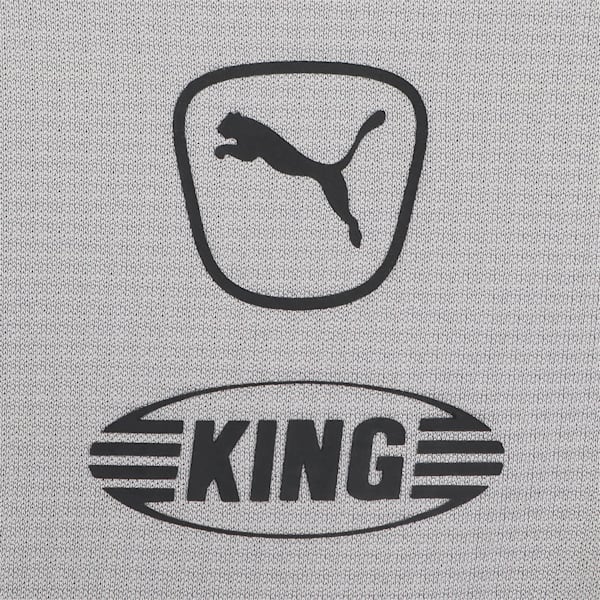 メンズ サッカー キング プロ 1/4 ジップトップ, Concrete Gray-PUMA White, extralarge-JPN