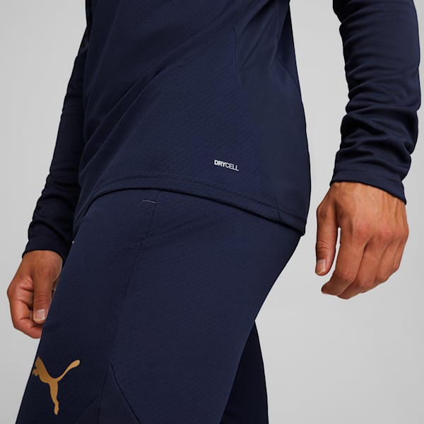 Camiseta de fútbol con cremallera de un cuarto para hombre PUMA x Christian Pulisic, PUMA Navy, extralarge