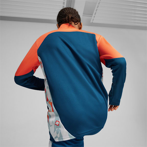 PUMA x NEYMAR JR Creativity Youth Quarter-Zip Football Top, Ocean Tropic-Hot Heat, extralarge-IND