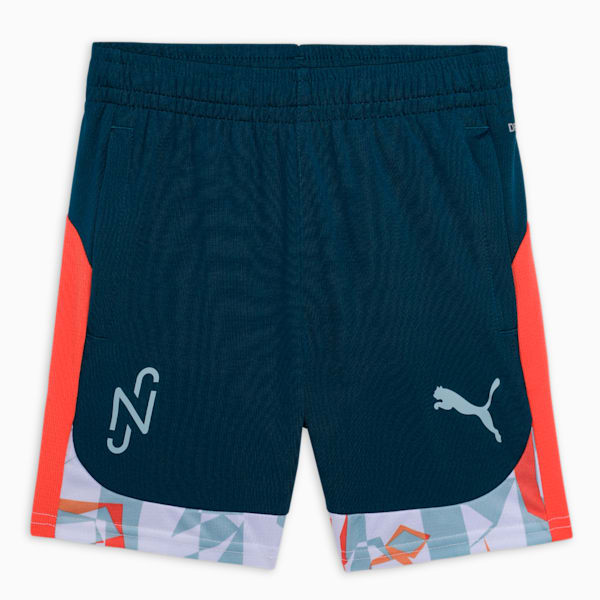 PUMA x NEYMAR JR Creativity Youth Football Unisex Shorts, Ocean Tropic-Hot Heat, extralarge-IND