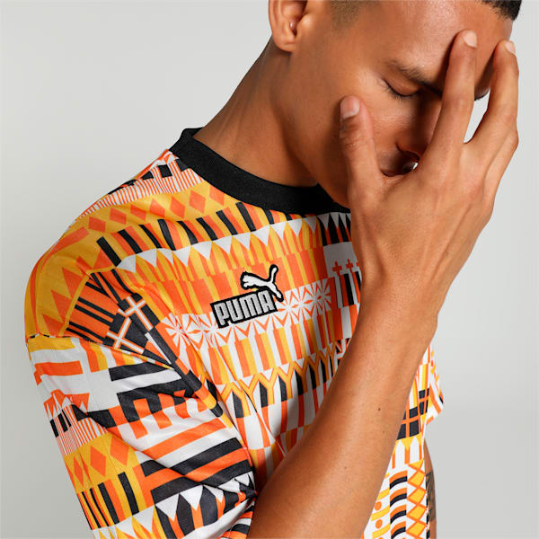 メンズ サッカー ファンウェア カプセル シャツ, PUMA Black-Rickie Orange, extralarge-IND