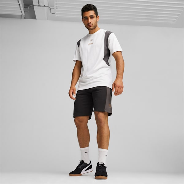 メンズ サッカー キング トップ スウェット ショーツ, PUMA Black-Shadow Gray, extralarge-JPN