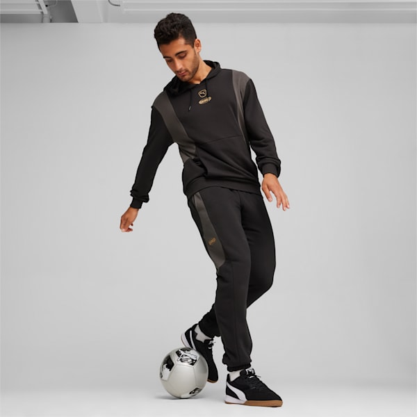 メンズ サッカー キング トップ ニット スウェットパンツ, PUMA Black-Shadow Gray, extralarge-JPN