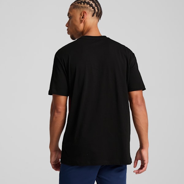 メンズ サッカー キング トップ 半袖 Tシャツ, Intense Red-PUMA Black, extralarge-JPN