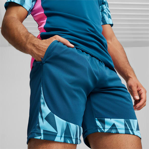 individualFINAL Men's Soccer Shorts, Ocean Tropic-Bright Aqua, extralarge