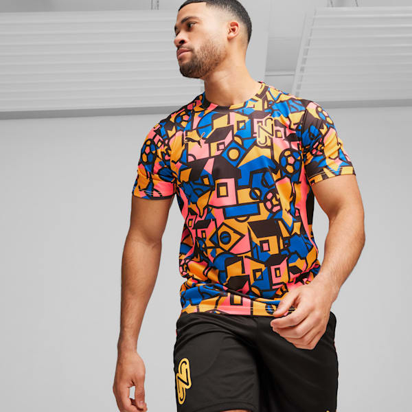 Camiseta de fútbol para hombre PUMA x NEYMAR JR x COPA AMÉRICA, Sunset Glow-Bluemazing, extralarge