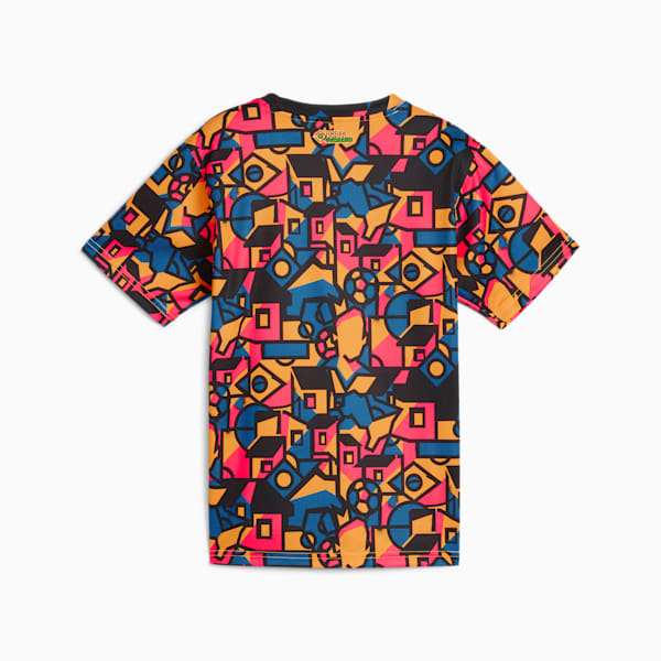 Camiseta de fútbol para niños grandes PUMA x NEYMAR JR x COPA AMÉRICA, Sunset Glow-Bluemazing, extralarge