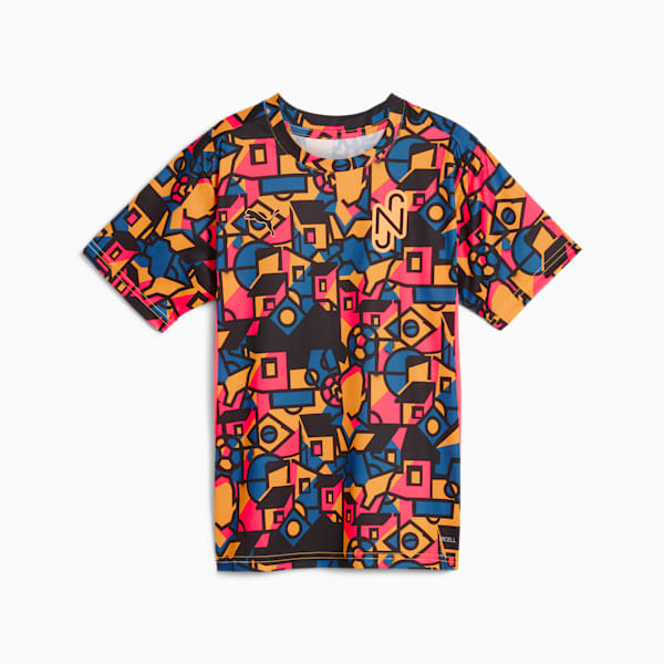 Camiseta de fútbol para niños grandes PUMA x NEYMAR JR x COPA AMÉRICA, Sunset Glow-Bluemazing, extralarge