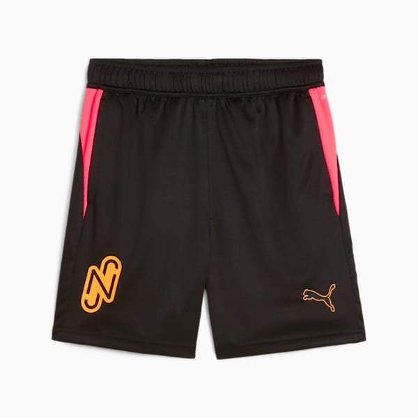 Shorts de fútbol para niños grandes PUMA x NEYMAR JR x COPA AMÉRICA, PUMA Black-Sunset Glow, extralarge