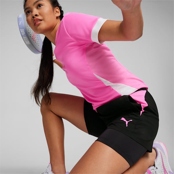 Individual Racquet 2-in-1 Women's Shorts, PUMA Black-Poison Pink, extralarge