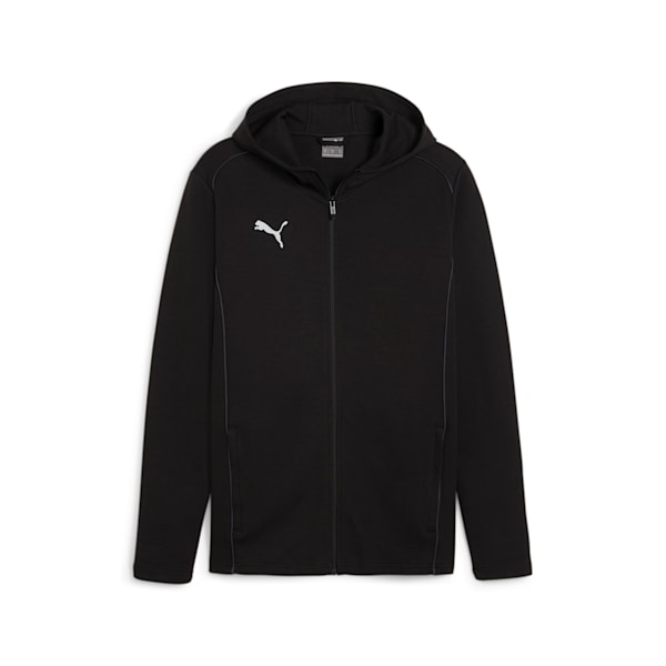 メンズ サッカー チームファイナル カジュアルズ フーディー, PUMA Black-PUMA Silver, extralarge-JPN