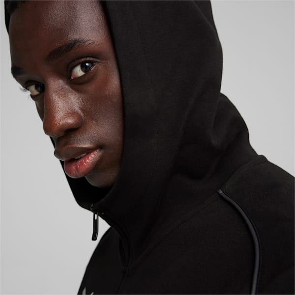 メンズ サッカー チームファイナル カジュアルズ フーディー, PUMA Black-PUMA Silver, extralarge-JPN