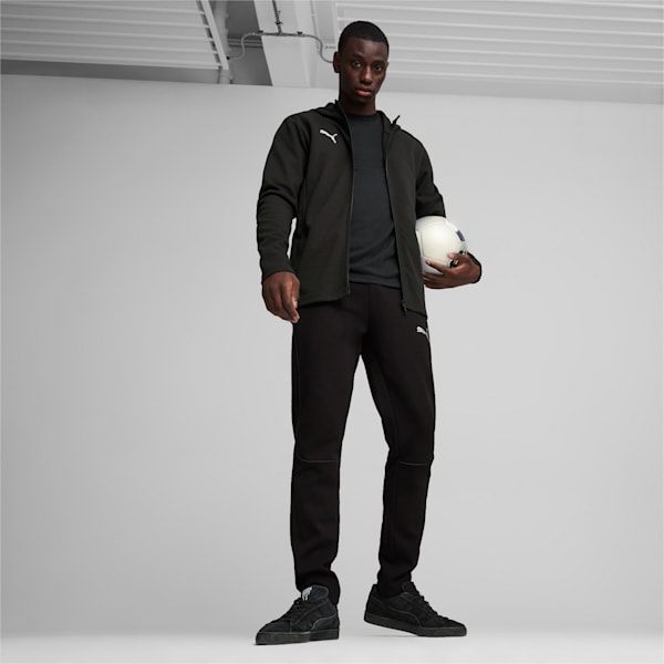 メンズ サッカー チームファイナル カジュアルズ フーディー, PUMA Black-PUMA Silver, extralarge-JPN