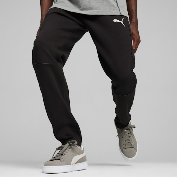 メンズ サッカー チームファイナル カジュアルズ ニットパンツ, PUMA Black-PUMA Silver, extralarge-JPN