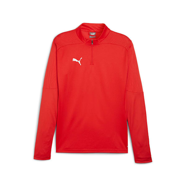 メンズ サッカー チームファイナル トレーニング 1/4 ジップ トップス, PUMA Red, extralarge-JPN
