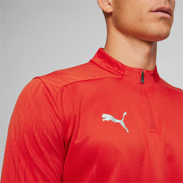 メンズ サッカー チームファイナル トレーニング 1/4 ジップ トップス, PUMA Red, extralarge-JPN