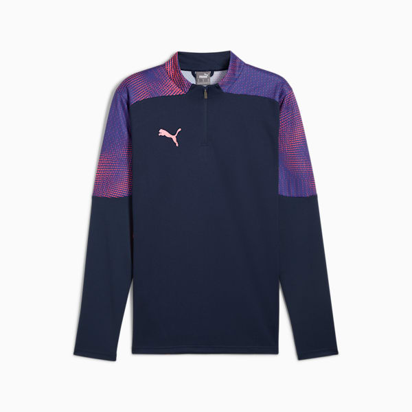 individualFINAL Men's Quarter-Zip Top, Club Navy-Dark Amethyst, extralarge