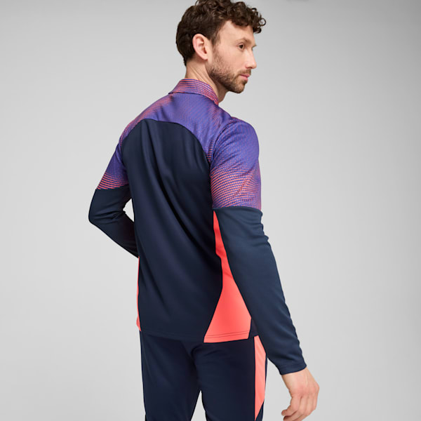Haut à fermeture éclair quart de longueur individualFINAL Homme, Club Navy-Dark Amethyst, extralarge