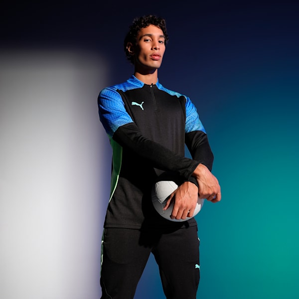 individualFINAL Quarter-Zip Men's Football Top, PUMA Black-Fizzy Apple, extralarge-IND