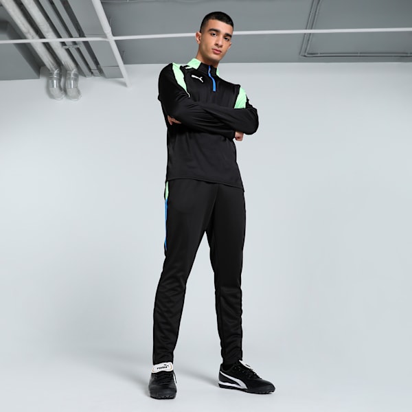 individualLIGA Quarter-Zip Men's Slim Fit Football Top, PUMA Black-Fizzy Apple, extralarge-IND