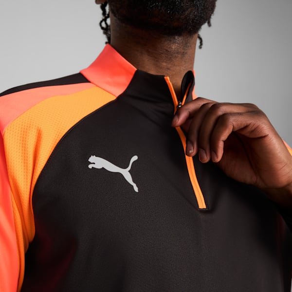 individualLIGA Quarter-Zip Top Men, PUMA Black-Heat Fire, extralarge