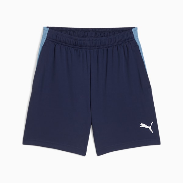 individualFINAL Big Kids' Soccer Training Shorts, PUMA Navy-PUMA White-Zen Blue, extralarge