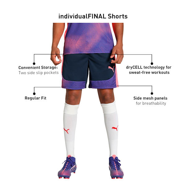 individualFINAL Men's Football Shorts, Club Navy-Dark Amethyst, extralarge-IND