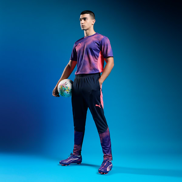 individualFINAL Men's Slim Fit Football Training Pants, Club Navy-Dark Amethyst, extralarge-IND