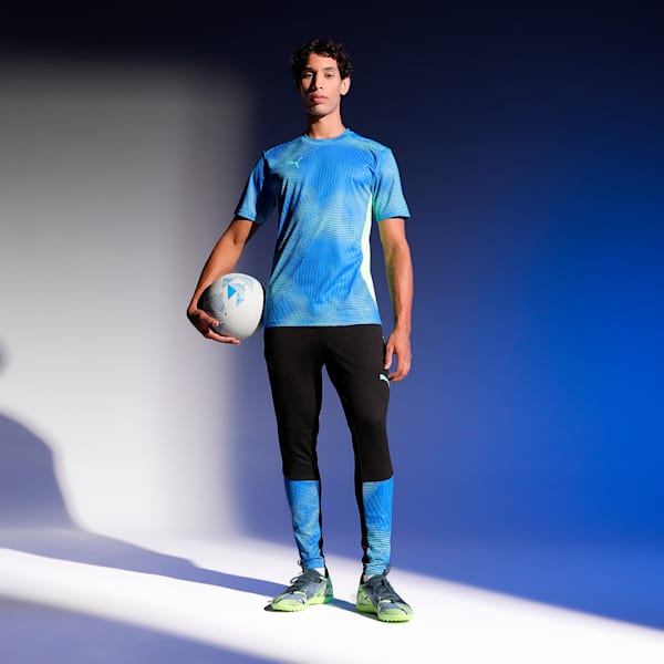 individualFINAL Men's Slim Fit Football Training Pants, PUMA Black-Fizzy Apple, extralarge-IND