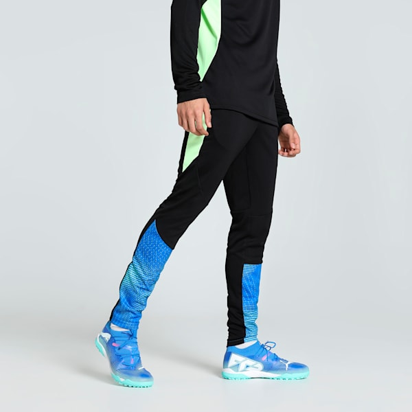 individualFINAL Men's Slim Fit Football Training Pants, PUMA Black-Fizzy Apple, extralarge-IND