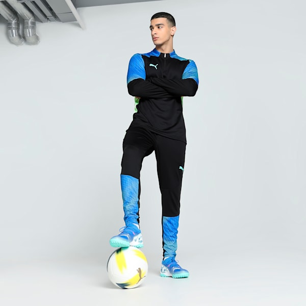 individualFINAL Men's Slim Fit Football Training Pants, PUMA Black-Fizzy Apple, extralarge-IND