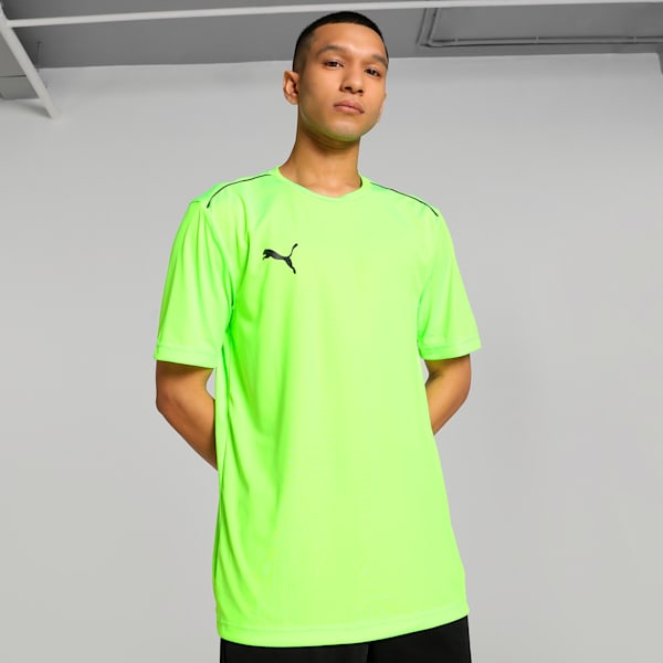 CR Teamwear Piping Men's Cricket T-shirt, Pro Green-PUMA Black, extralarge-IND