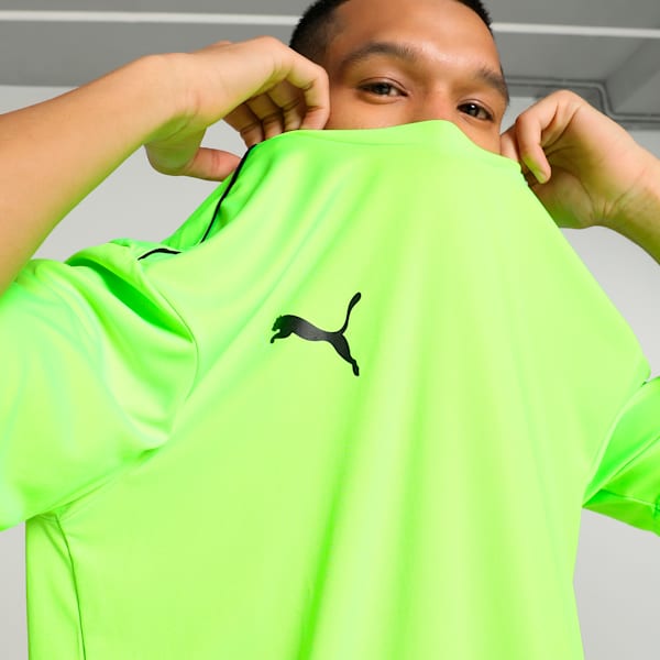 CR Teamwear Piping Men's Cricket T-shirt, Pro Green-PUMA Black, extralarge-IND
